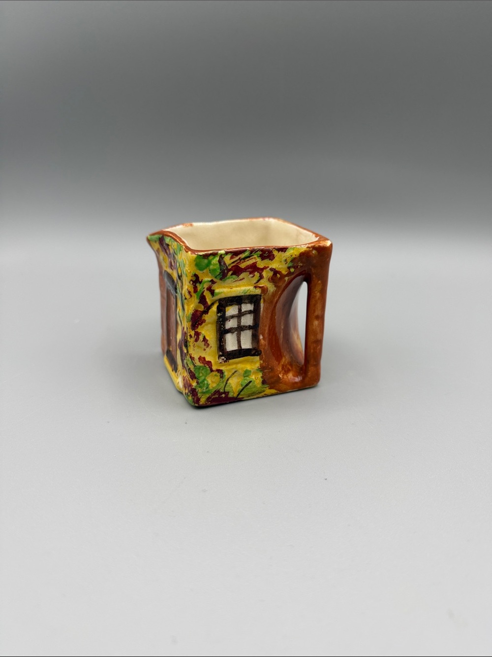 Vintage Hand-Painted English Ceramic Cottage  Creamer Pitcher
